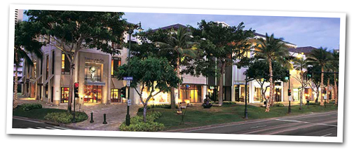 Hawaii Luxury Shopping, Hilton Hawaiian Village Rainbow Bazaar